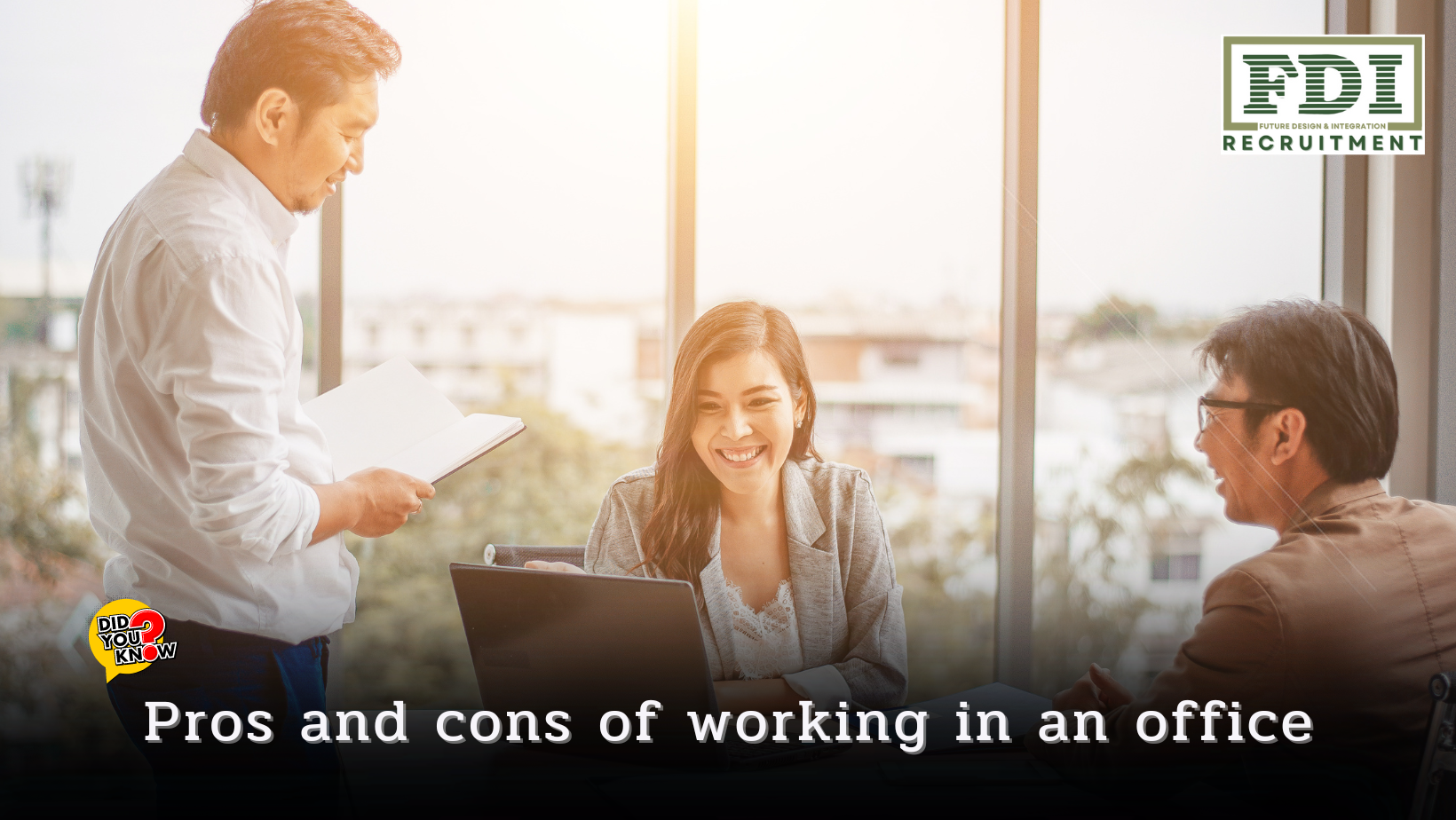 working in an office